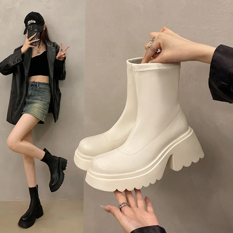 Racing Motorcycle Boots Moto Protective Gear Motocross Leather Long Shoes Anti-slip Waterproof_voghion.com
