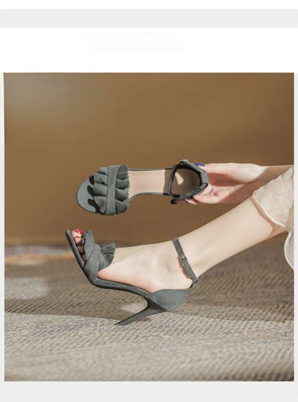 High Heels 2025 Summer New Velvet Sandals_voghion.com