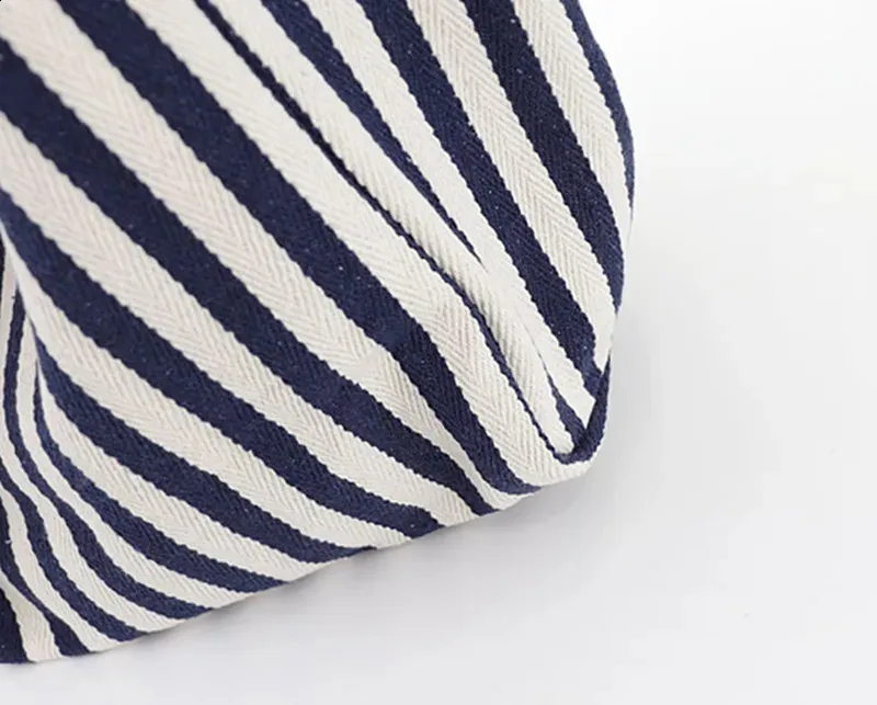 Fashion Ladies Classic Striped Canvas Handbag Large Capacity Shoulder For Female Simple Beach Casual tote Shopping Bag_voghion.com