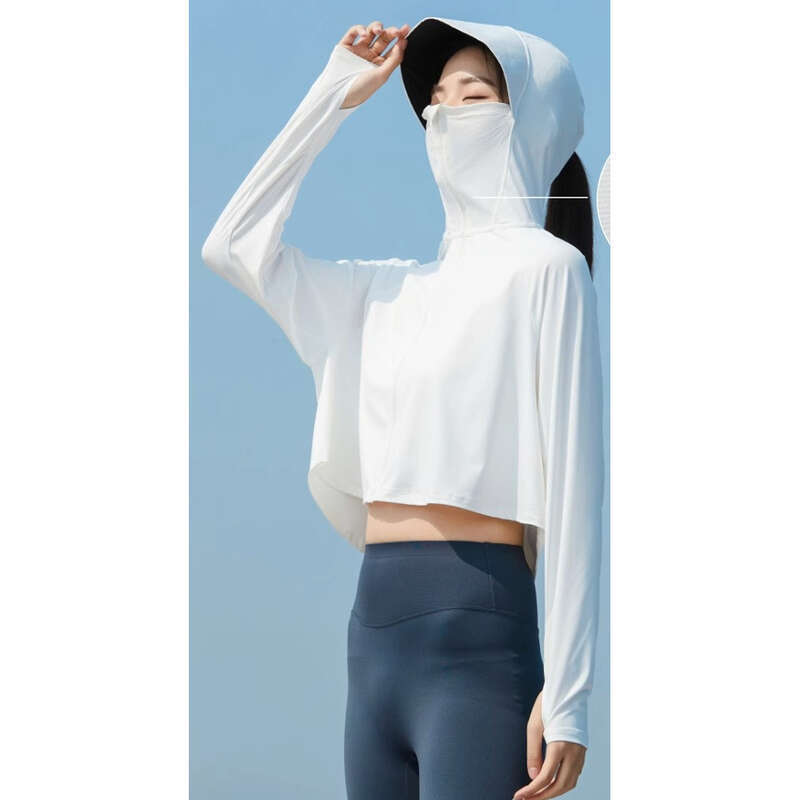 2025 Novas Mulheres Gelo Seda Anti UV Protetor Solar Roupas Verão Ao Ar Livre Ciclismo Viagem Versátil_voghion.com
