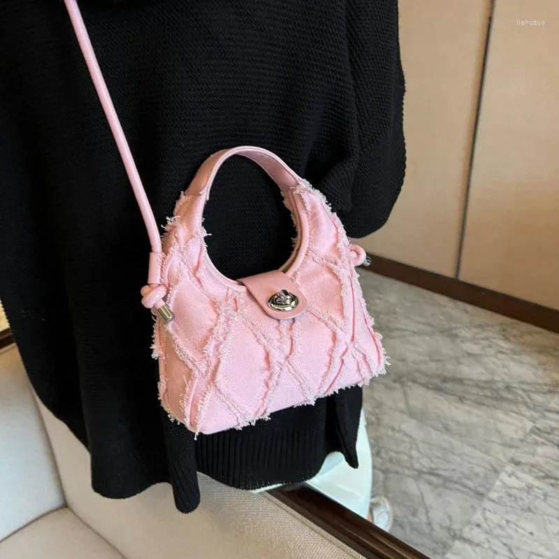 Hobo měkká džínová taška přes rameno malá crossbody taška pro ženy značkové módní kabelky totes_voghion.com
