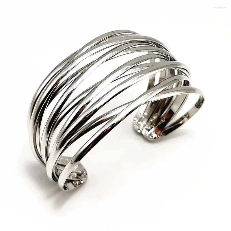 Armreif Mode Legierung Runde Kette Charme Für Frauen Weibliche Gold & Silber Farbe Armbänder Schmuck_voghion.com
