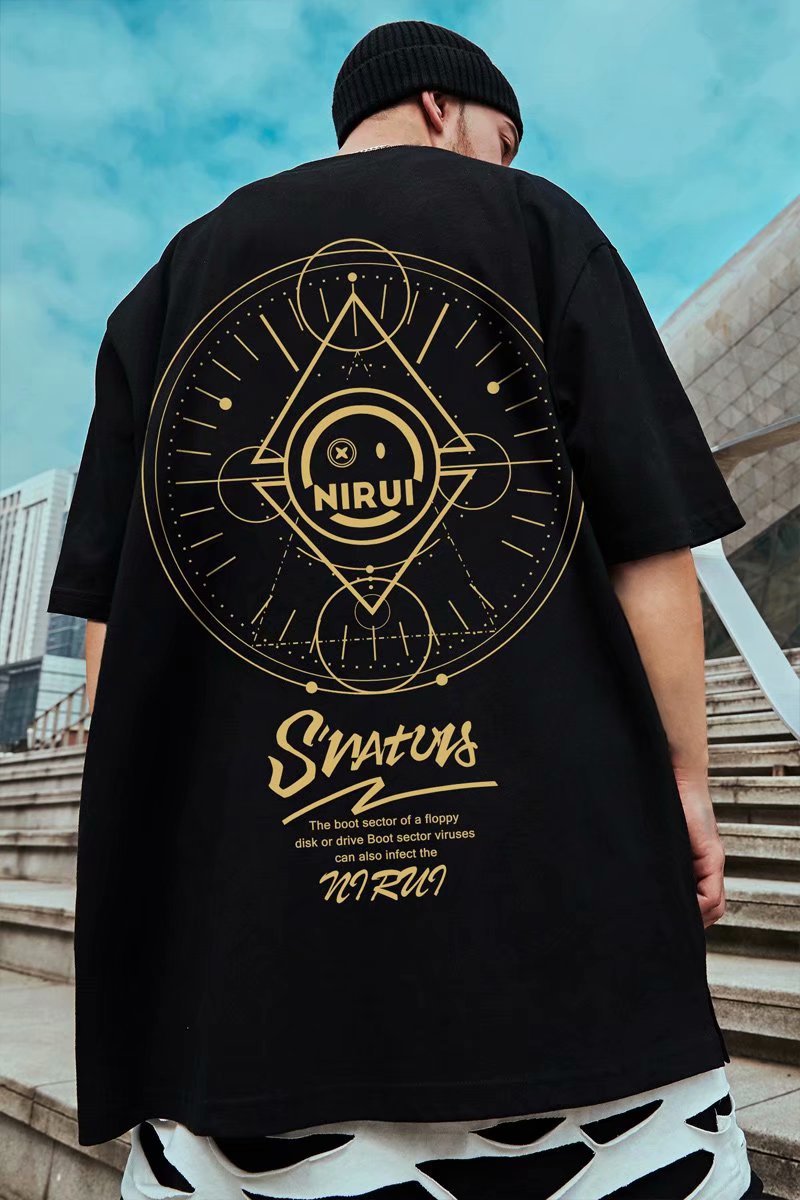 Trendy 3D printed half ins China-Chic loose large T-shirt rabbit short sleeve t-shirt men's summer hip-hop_voghion.com