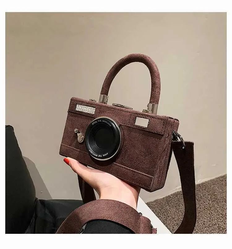 2023 Nuove donne personalizzate moda forma di macchina fotografica pochette da donna casual mini crossbody piccola borsa a tracolla borsa C241103_voghion.com