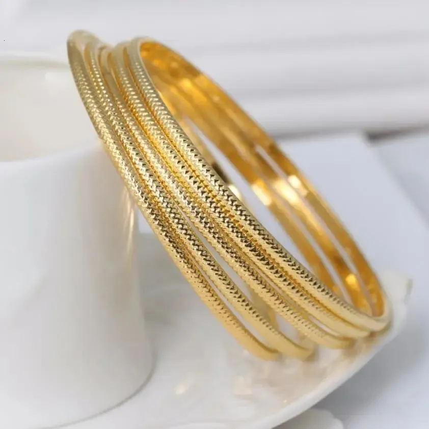 Beautiful Sterling Silver Bangle Bracelet For Women Pair Set_voghion.com