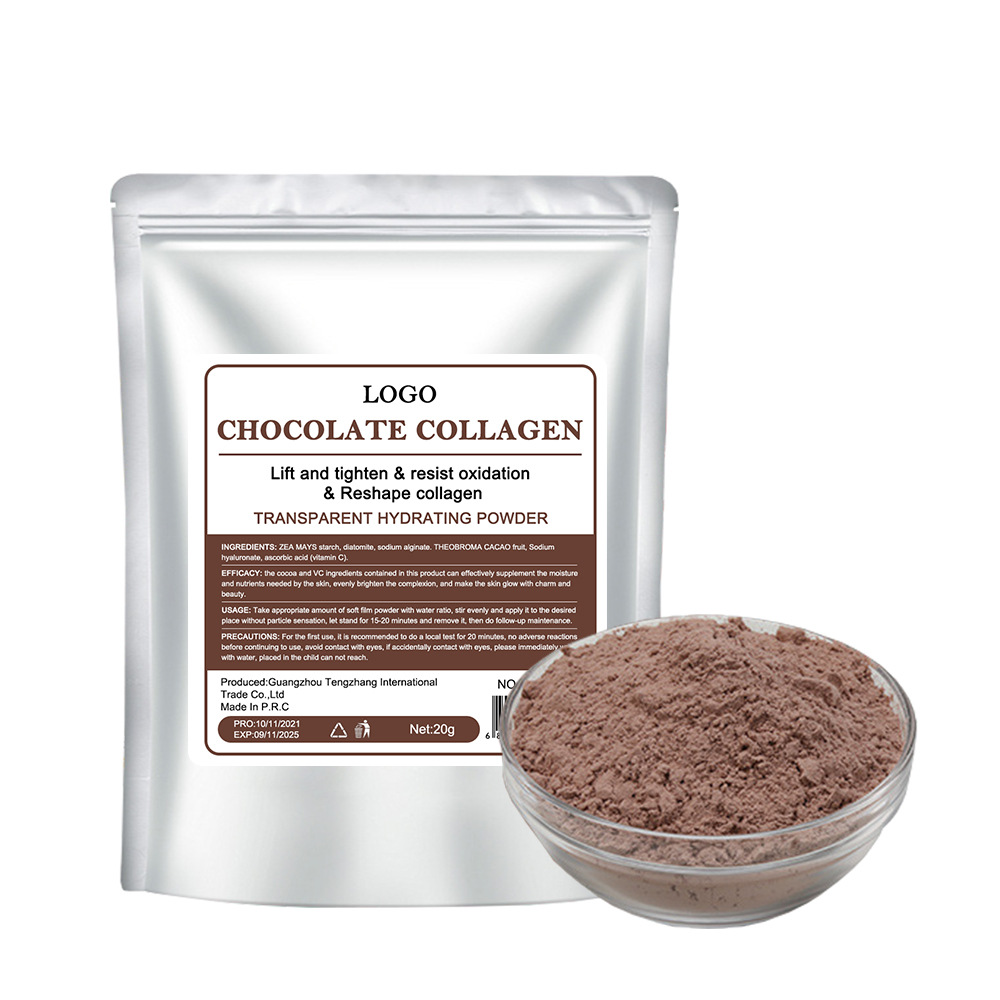 20g Chocolate Collagen Protein facial mask Multi effect Soft Mask Powder Moisturizing, Lifting and Firming_voghion.com