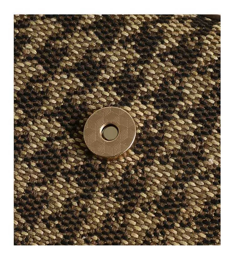 2024 Novas Mulheres Tote Canvas Splicing Couro Pequeno Quadrado Premium Qianniao Grid Bolsa de Axila Único Ombro Crossbody_voghion.com