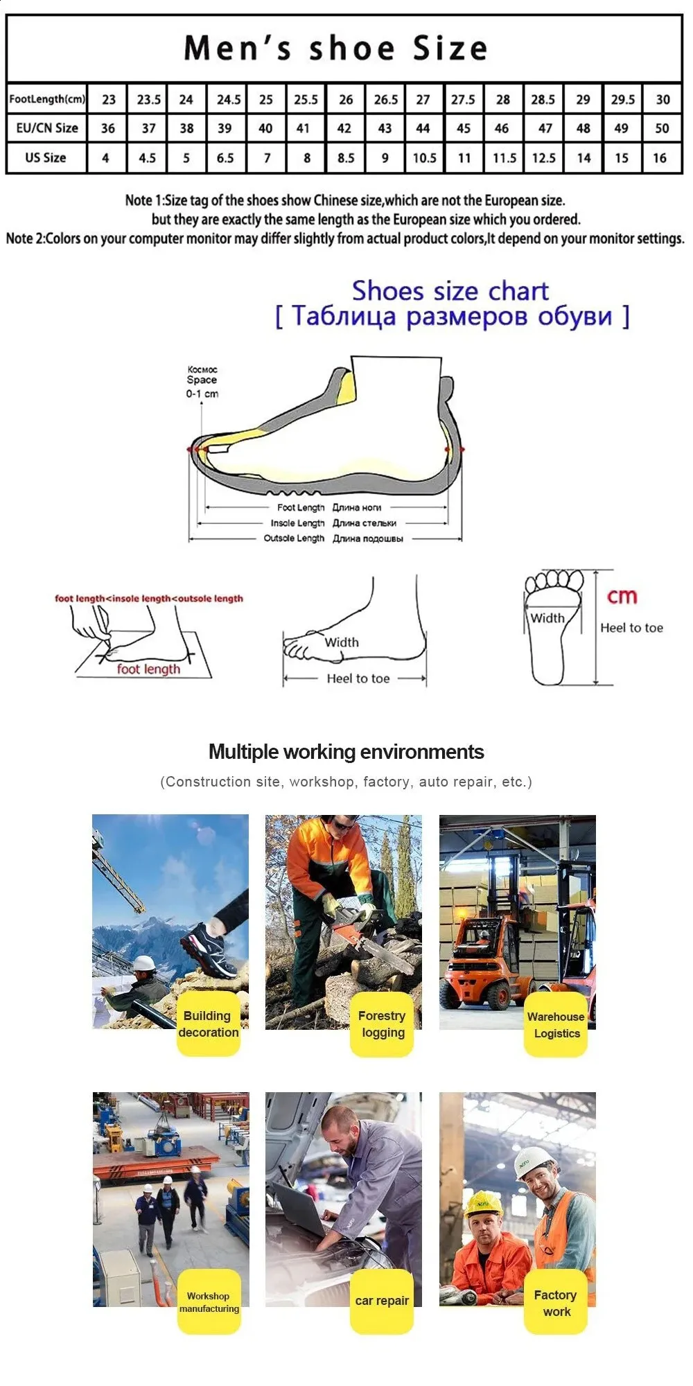Chaussures de sécurité légères et antidérapantes pour hommes, avec embout en acier respirant et semelle en caoutchouc incassable, 240918_voghion.com