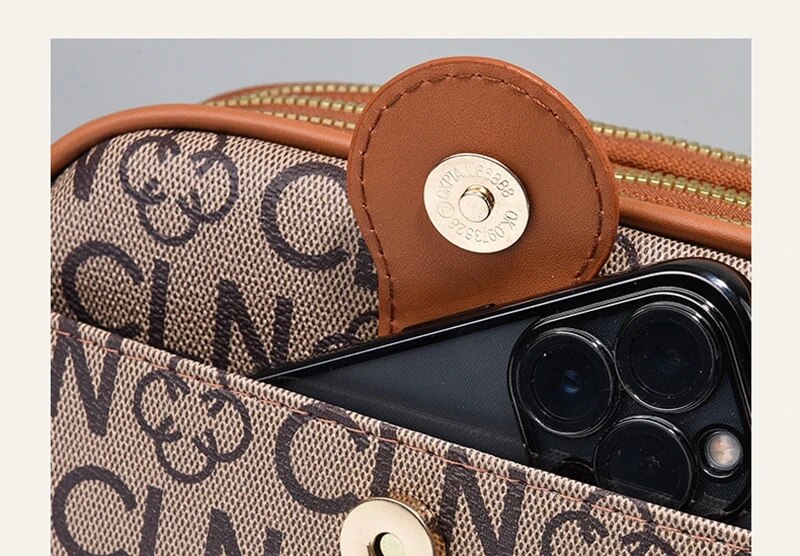 3 PU per borsa a tracolla a spalla firmata da donna cerniera liscia 2024 borse femminili di nuova moda estiva_voghion.com