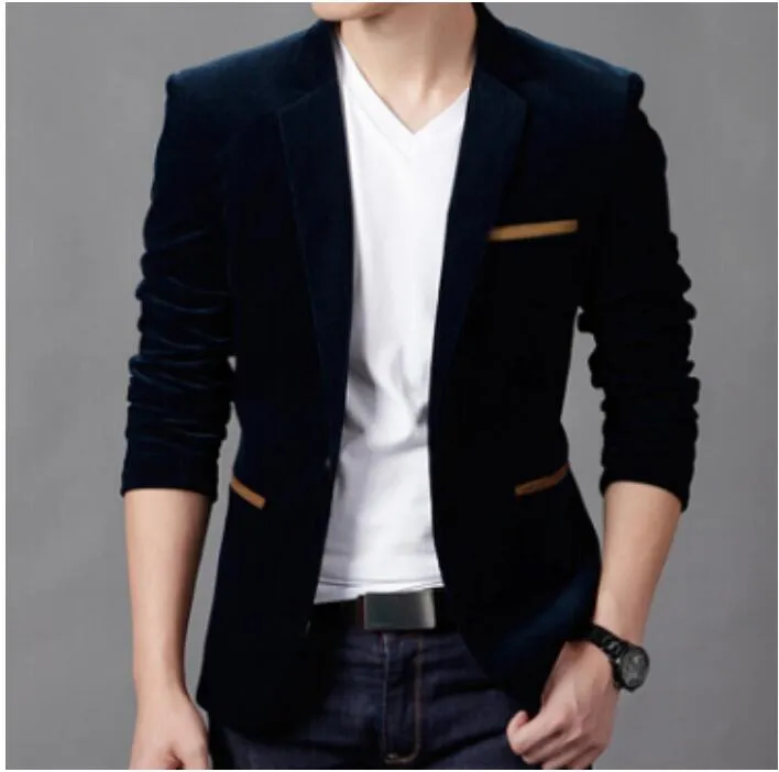 Mens Fashion Blazer British's Style Casual Slim Fit Suit Jacket Male Blazers Men Coat Terno Masculino Plus Size 4XL_voghion.com