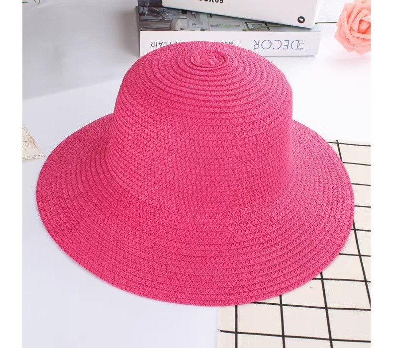 Straw Sun Hat For Women Summer Beach Travel Protective Style_voghion.com