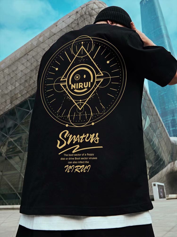 Trendy 3D printed half ins China-Chic loose large T-shirt rabbit short sleeve t-shirt men's summer hip-hop_voghion.com