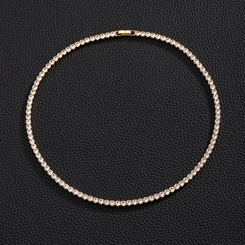 Personalizuota universali teniso grandinėlė su 4 mm cirkonio vėriniu, skirta vyriškam hiphopo nišai „TennisChain“_voghion.com