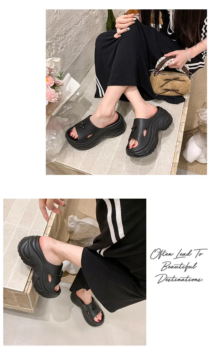 Summer Women's Platform Slippers Beach Sandals Soft Sole_voghion.com