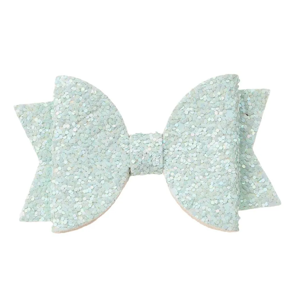 54pcs/lot 5cm*8cm Glitter Bow Boutique Fashion Accessories Sequin Hair Bows Flower Accessory For Girls_voghion.com