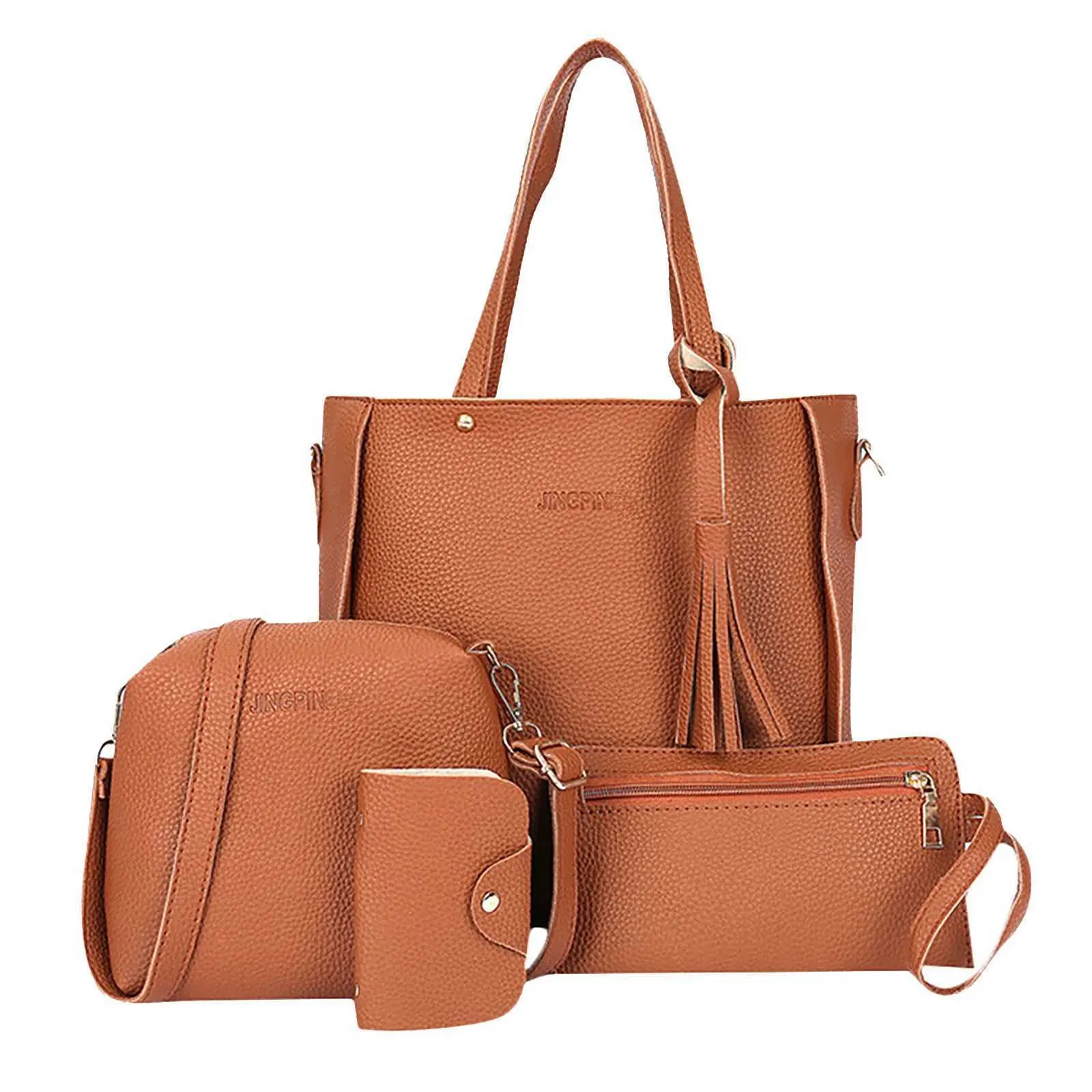 Donna 2021 Nuova Moda Quattro Pezzi Borsa A Tracolla Messenger Portafoglio Borsa A Mano Carteras Bolsas Para Mujer 2024 BagsC241216_voghion.com