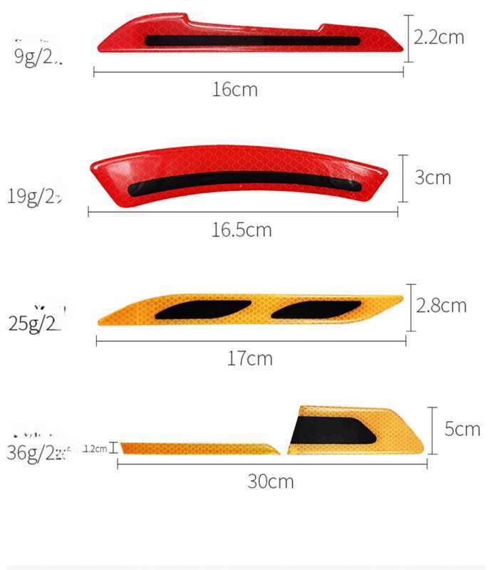 Car Leaf Panel, Fender Reflective Body St, Anti-collision Strip, Safety Warning, Engine Light Eyebrow Decorative_voghion.com