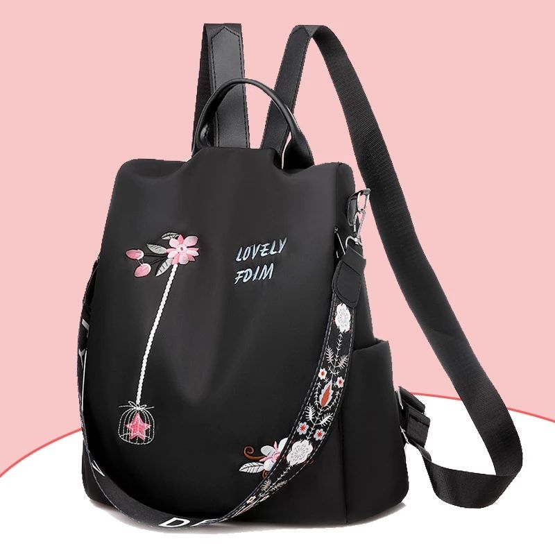 Wasserdichter Oxford Rucksack Weibliche Stickerei Rucksäcke Große Kapazität Reisetaschen Neue Schüler_voghion.com