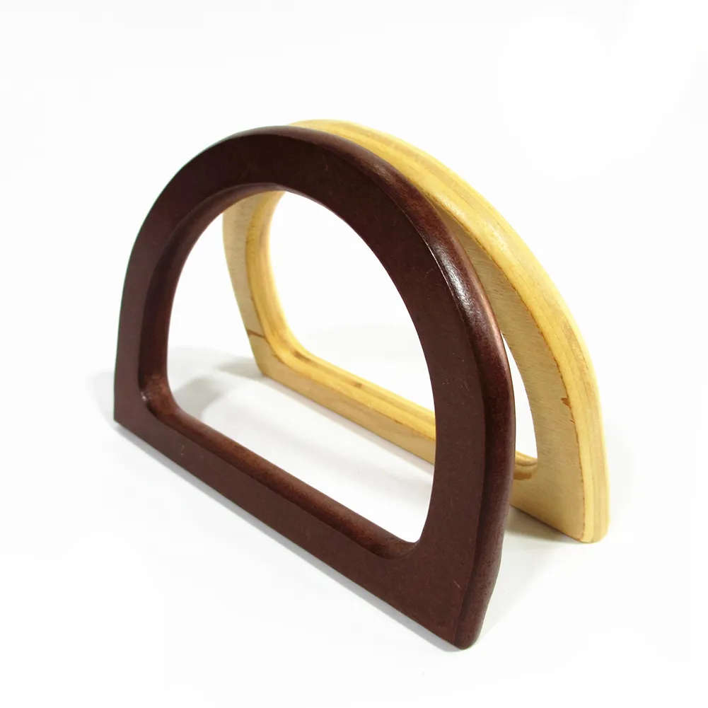 1Pc Round Wooden Handle Solid Wood Handbag Handles Replacement DIY Purse Lage Handcrafted Accessories Bag Making_voghion.com