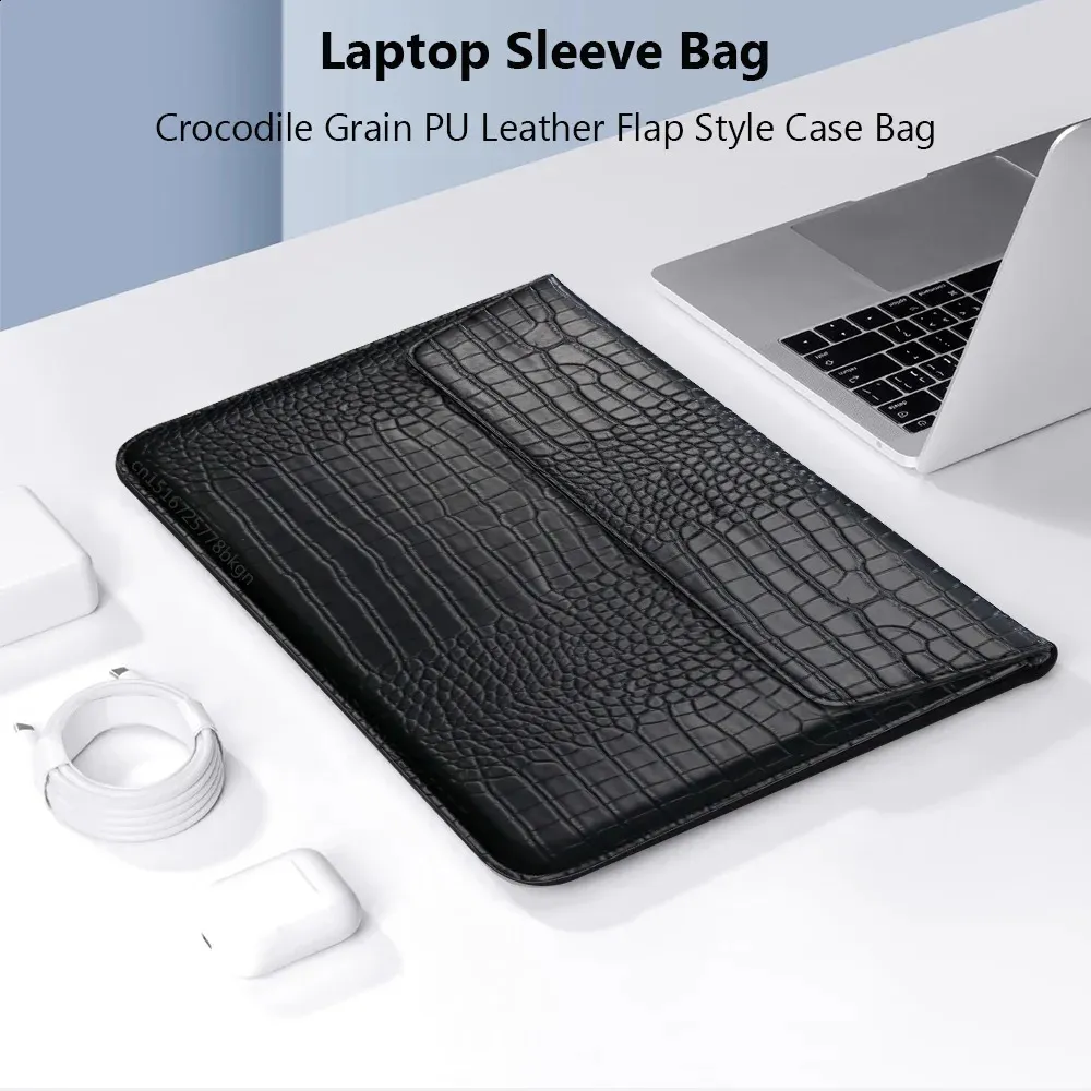 Laptop for book Air Pro 13 Case M1 M2 Notebook Stand Cover 11 14 15 15.6 inch PU Leather Sleeve Pouch Computer Tablet_voghion.com