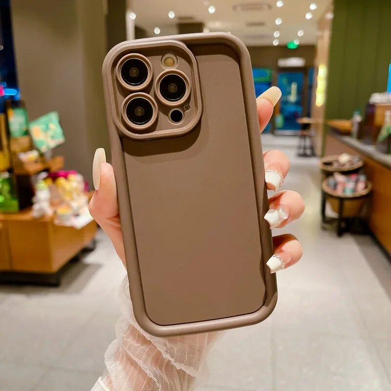 Paredzēts 15 futrāļiem uz Candy Color silikona mīkstā vāciņa iPhone 14 PLUS 11 12 Pro XS XR Max 13 15pro kameras aizsargvāciņam_voghion.com