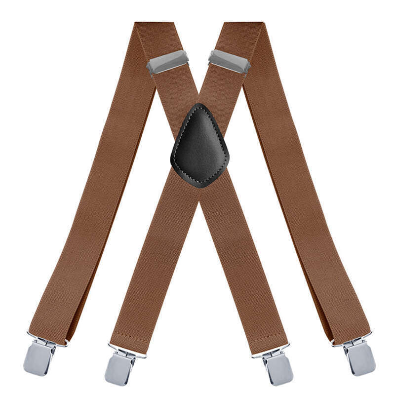 VOOTHOST Strapazierfähige Hosenträger in großer Größe für Männer, für die Arbeit im Freien, 5,1 cm breit, X-Rücken, 4 starke Clips, verstellbare elastische Hosenträgergurte F0216_voghion.com