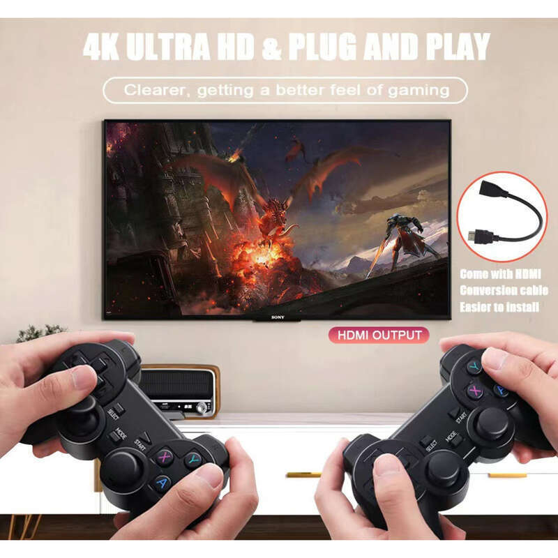 X2 GD10 kućna punjiva 2.4G bežična igraća konzola s dvije ručke PSP HD 4K TV PLUS_voghion.com