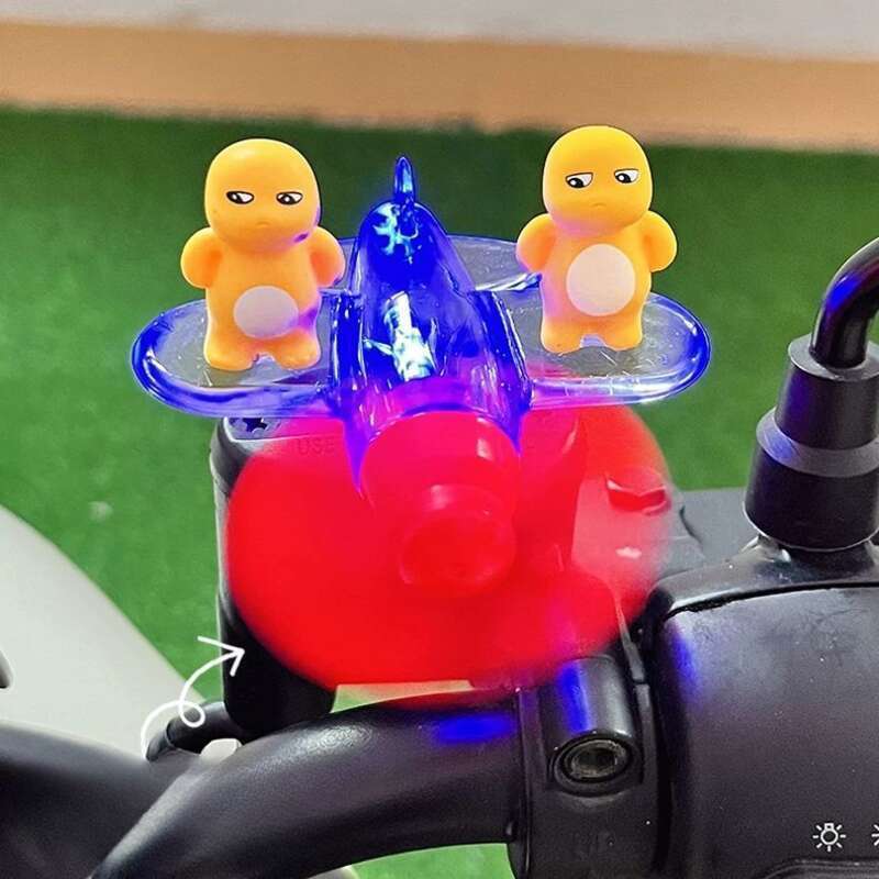 Electric Bike Decoration Glowing Small Airplane Ornament Cute Cartoon Milk Dragon Motorcycle Electric Scooter Wind_voghion.com