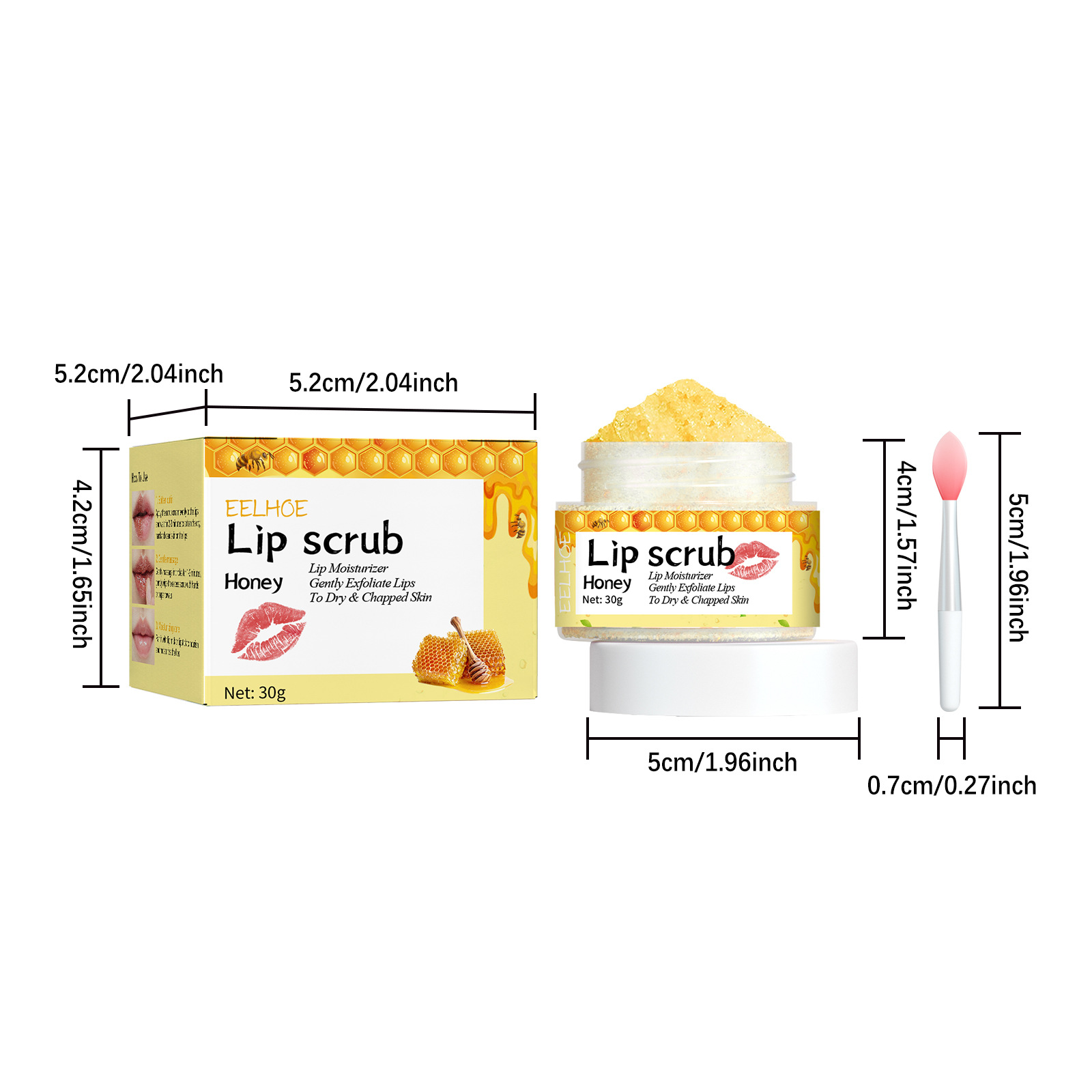EELHOE lip scrub lips, prevents dryness cracks, moisturizes dead skin, and lightens corners of the lips_voghion.com
