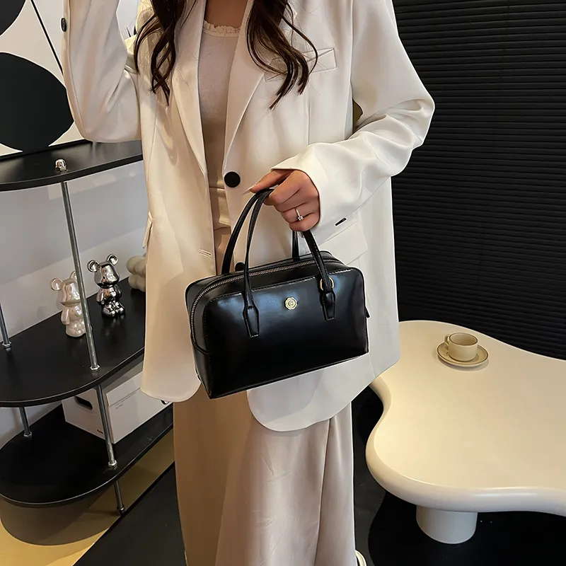 Kordelzug Kleine PU Leder Umhängetaschen Mit Kurzen Griff Für Frauen 2024 Sommer Koreanische Mode Schulter Dame Handtaschen_voghion.com