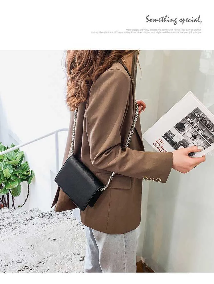Modische Damen Umhängetasche Mit Kettengriff In Schwarz_voghion.com