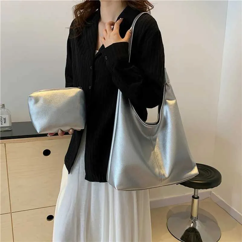 MOODS Set Red Soft PU Leather 2-in-1 Large Capacity Shopping Shoulder Bag 2024 Designer Handbag Womens Sac Y241121_voghion.com