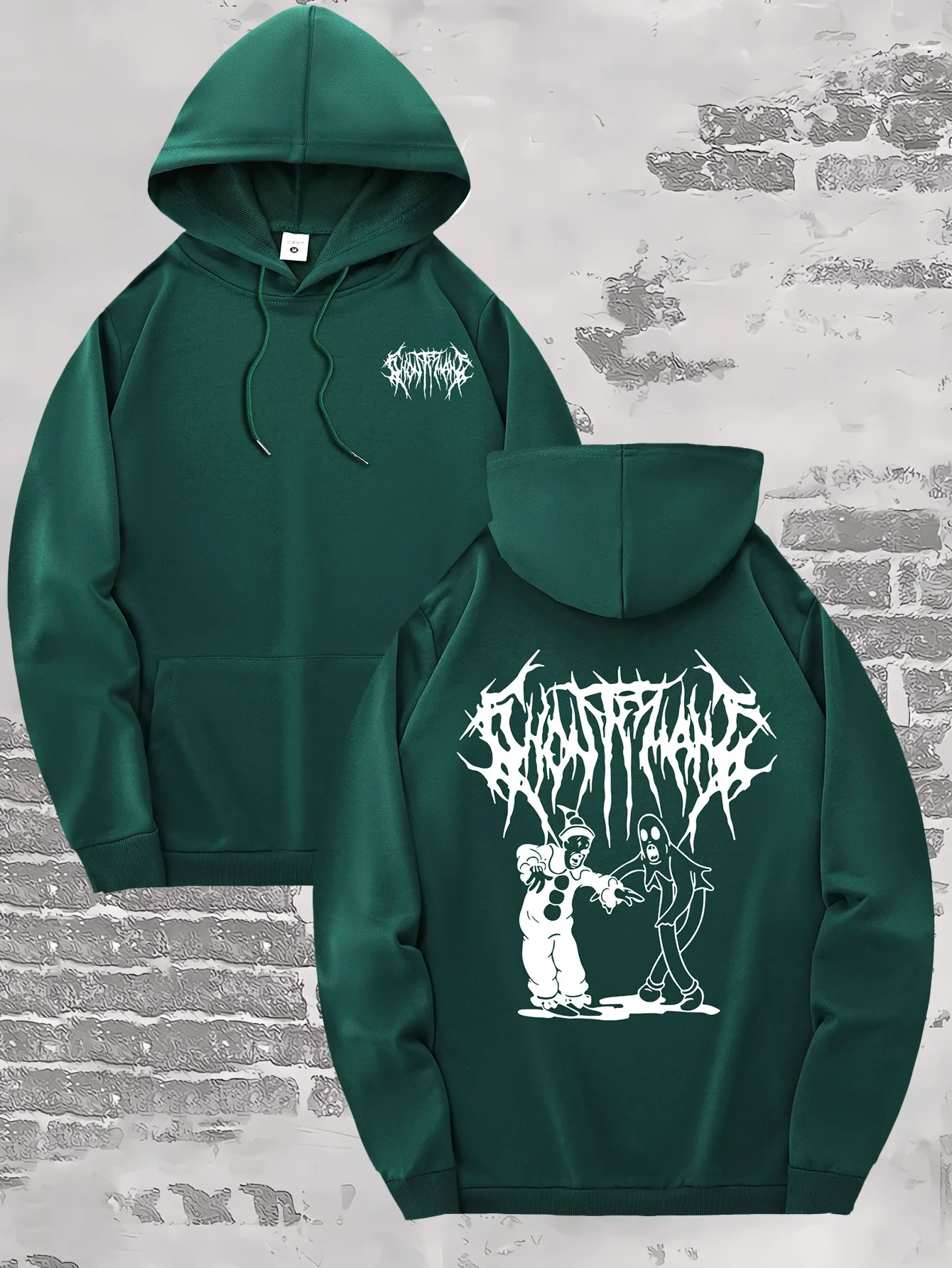 Stampa grafica con personaggi divertenti, felpa con cappuccio a maniche lunghe comoda ed elegante da uomo, felpa con cappuccio versatile per l'autunno_voghion.com