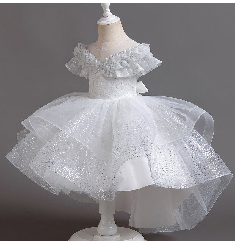 [PetiteRoyale] Rochie de bal pentru fete - Rochie de prințesă din tul cu straturi | Ținute de seară pentru fetițe cu flori și spectacole (3-12 ani)_voghion.com