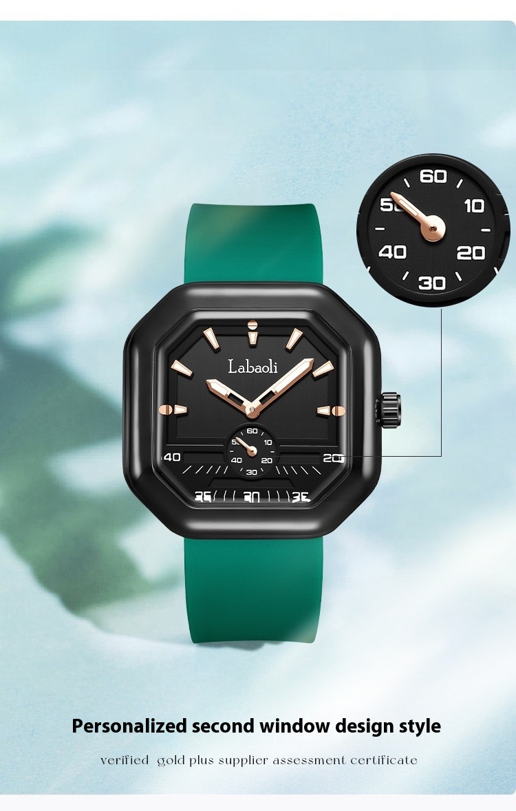 Labaoli/La Polaroid Watch Orologio da polso da donna casual grande Tiktok con secondo quadrante indipendente in silicone_voghion.com
