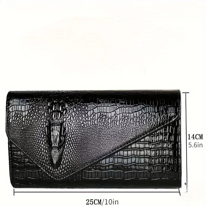Stylische Clutch für Damen mit großem Fassungsvermögen und Print, Umhängetasche 241204_voghion.com