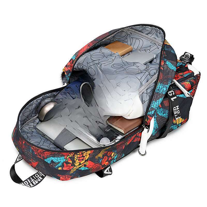Sac à dos pour lycéens, sac d'ordinateur résistant aux éclaboussures avec impression par transfert thermique pour une utilisation en extérieur_voghion.com