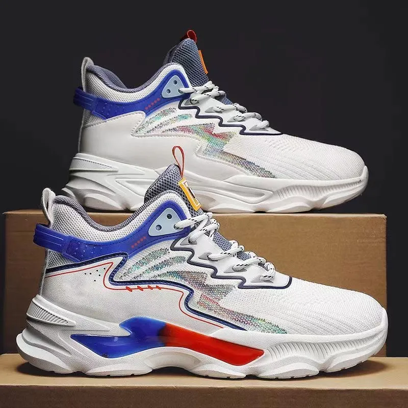 New Basketball Breathable Fly Woven Mesh Sneakers Fashion Casual Style Men Shoes Hikers Free Shipping_desvips.com