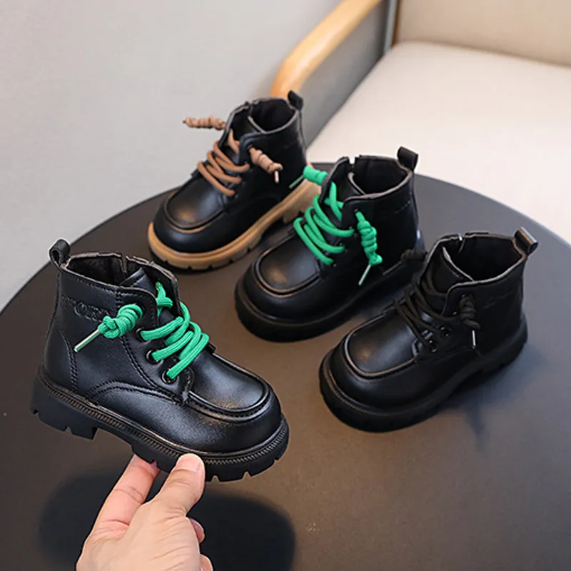 Calças curtas de couro para crianças, meninos e meninas, outono e inverno, Littlesprouts, nova moda, estilo britânico, casual, confortável, infantil_voghion.com