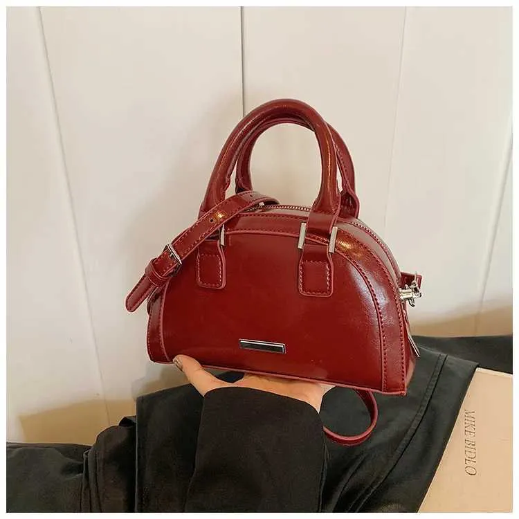 Vintage dames handtas rood schoudertas crossbodytas veelzijdig_voghion.com