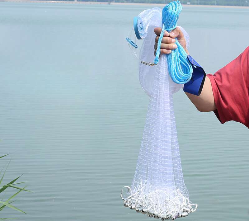 Anel de alumínio sem anel de alumínio, rede de pesca de arame único, rede de pesca feita à mão_voghion.com