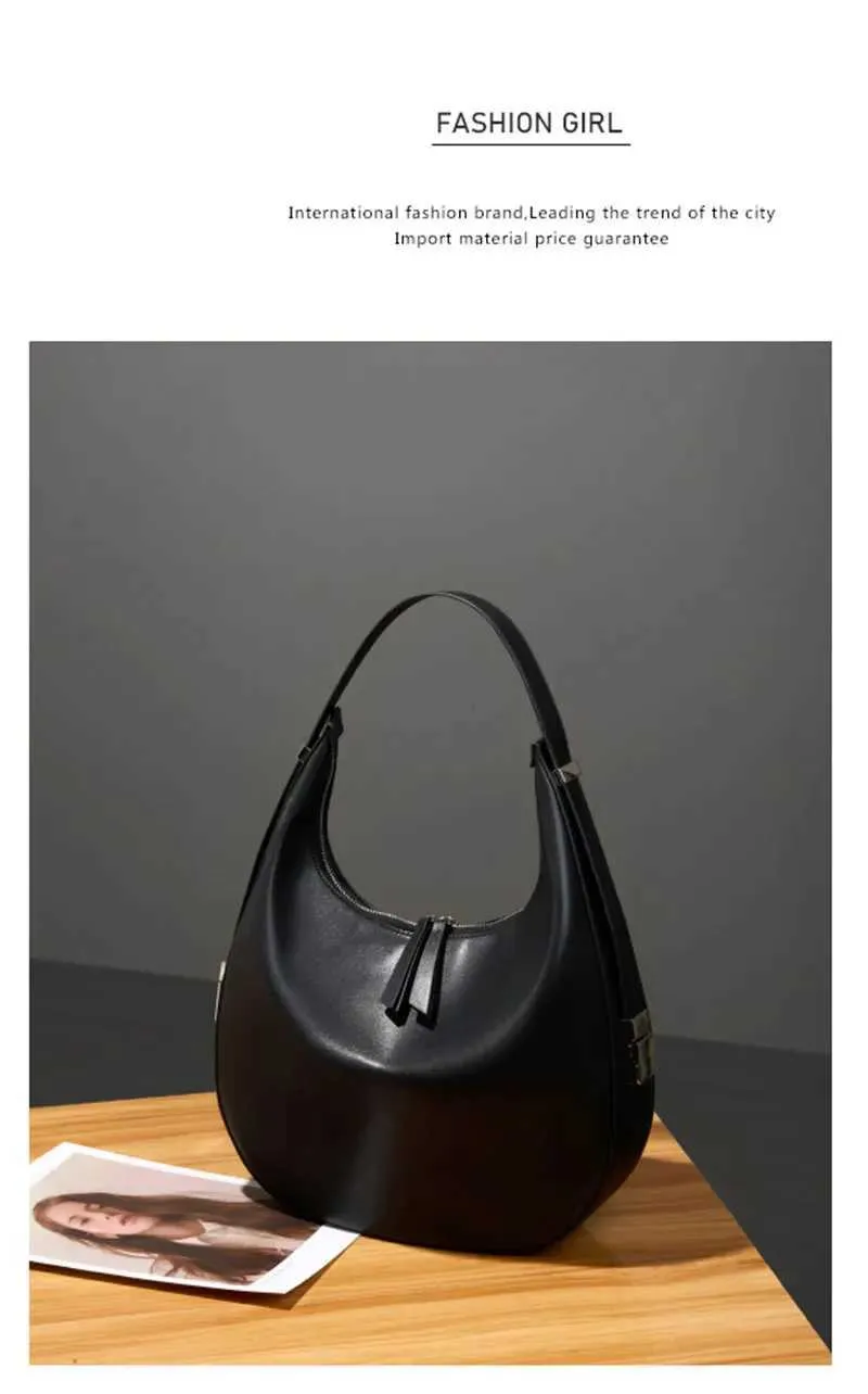 Echtes Leder Damen Große Kapazität Mode Trend Schulter Tasche Hochwertige Rindsleder Weibliche Handtaschen 2782C241115_voghion.com