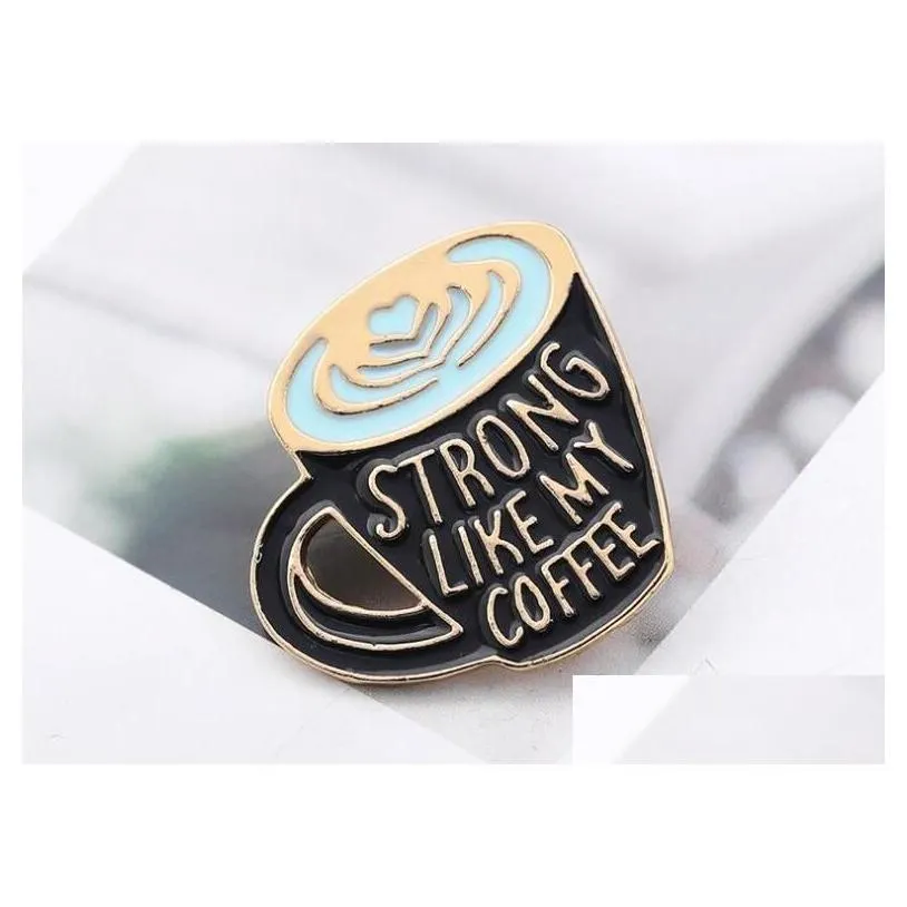 Spelden, spelden broches koffie emaille speld sterk als M minnaar tas revers kleding badge cadeau Shu16 drop leveren juweel_voghion.com