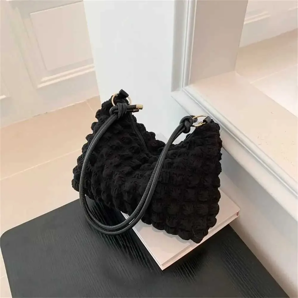 Gesteppte Damen Schultertasche Aus Canvas Gefaltete Handtasche_voghion.com