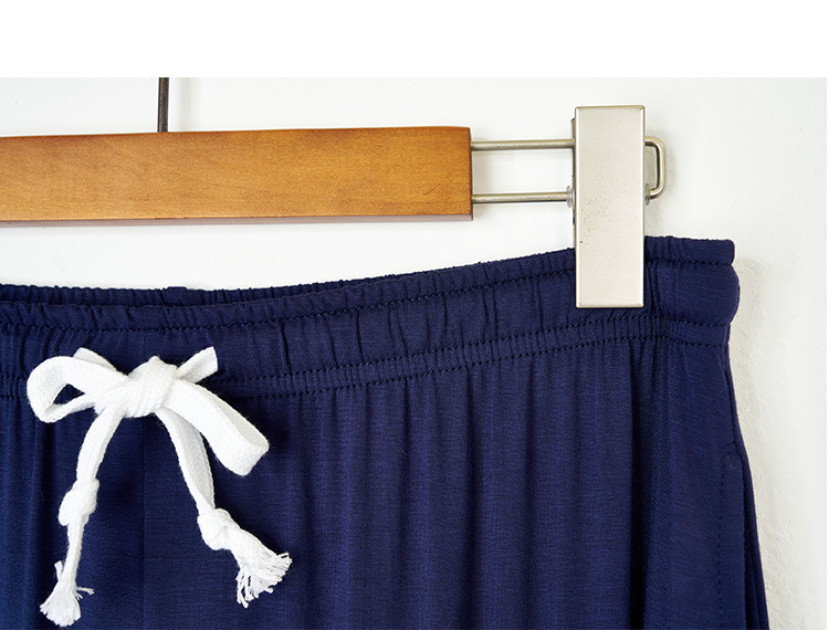 È possibile indossare pigiami da uomo semplici pantaloni a maniche lunghe con maniche a spalla in cotone e seta_voghion.com