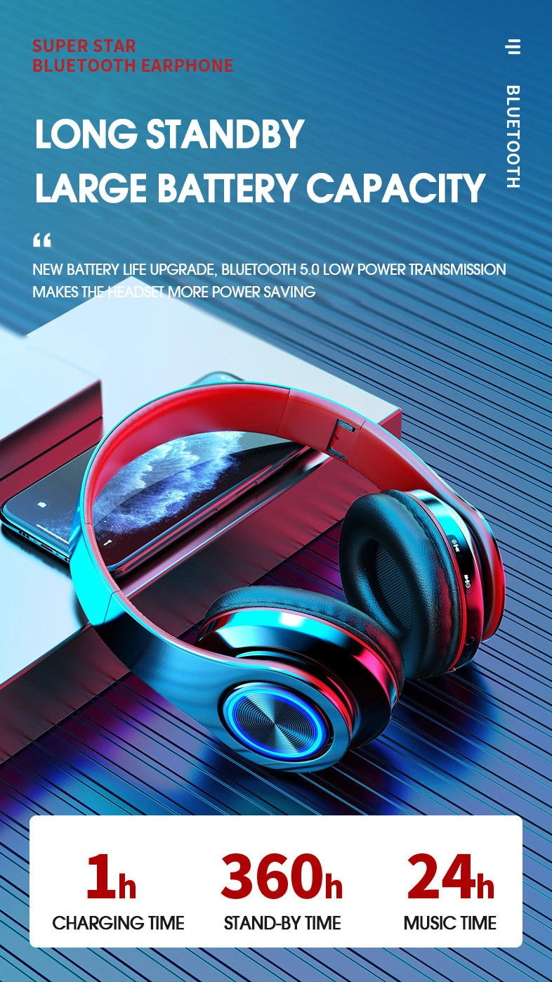 Wireless Bluetooth Headphones With Led Lights For Gaming And Music_voghion.com