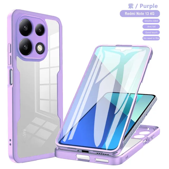 Fir Xiaomi Mi 14 11T Lite 5G Redmi Note 12 13 Poco F5 X6 Cae 360 Grad Vollschutz Telefon Silikon 2-Säiteg Cover_voghion.com