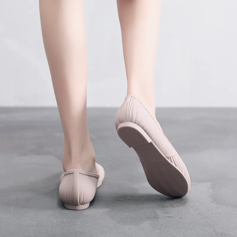 New Low-top Waterproof Rain Boots Women Summer Adult Work Rubber Fashion Jelly Shoes Non-slip Shallow Toe Sandals_voghion.com