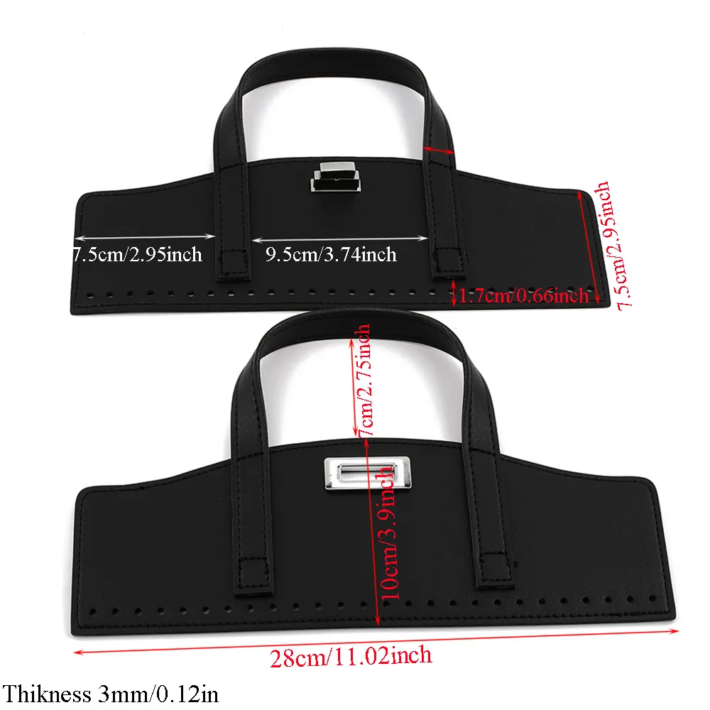 2 Stücke Abnehmbare PU Leder Griff Abdeckung Tasche Klappe Hochwertiges Ersatzzubehör Für DIY Handtasche_voghion.com