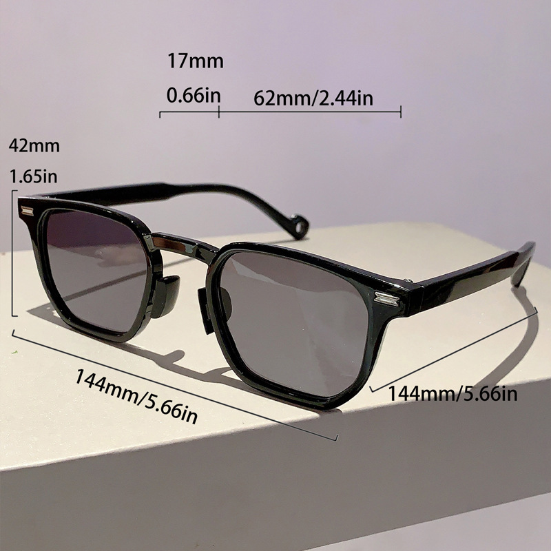 Occhiali da sole quadrati uomo stile casual e versatile_voghion.com
